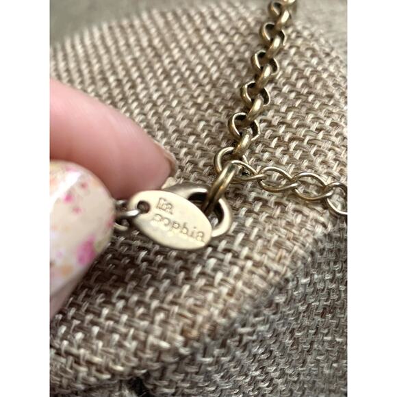 Lia Sophia Cluster Necklace Bollywood Blue & Smoky Cha Cha Beads Max Length 18” - Picture 6 of 6